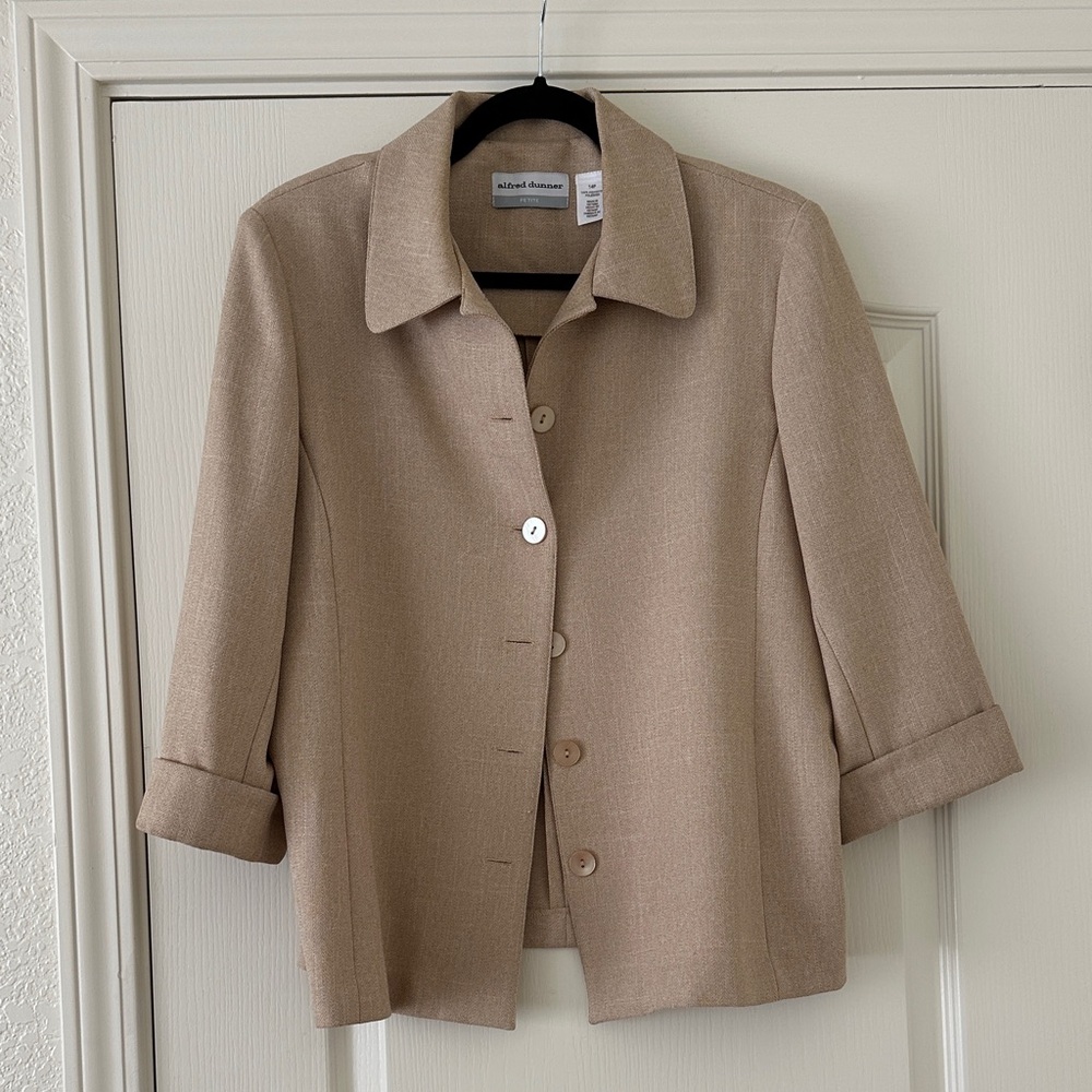 Alfred Dunner Women's Beige Blazer
